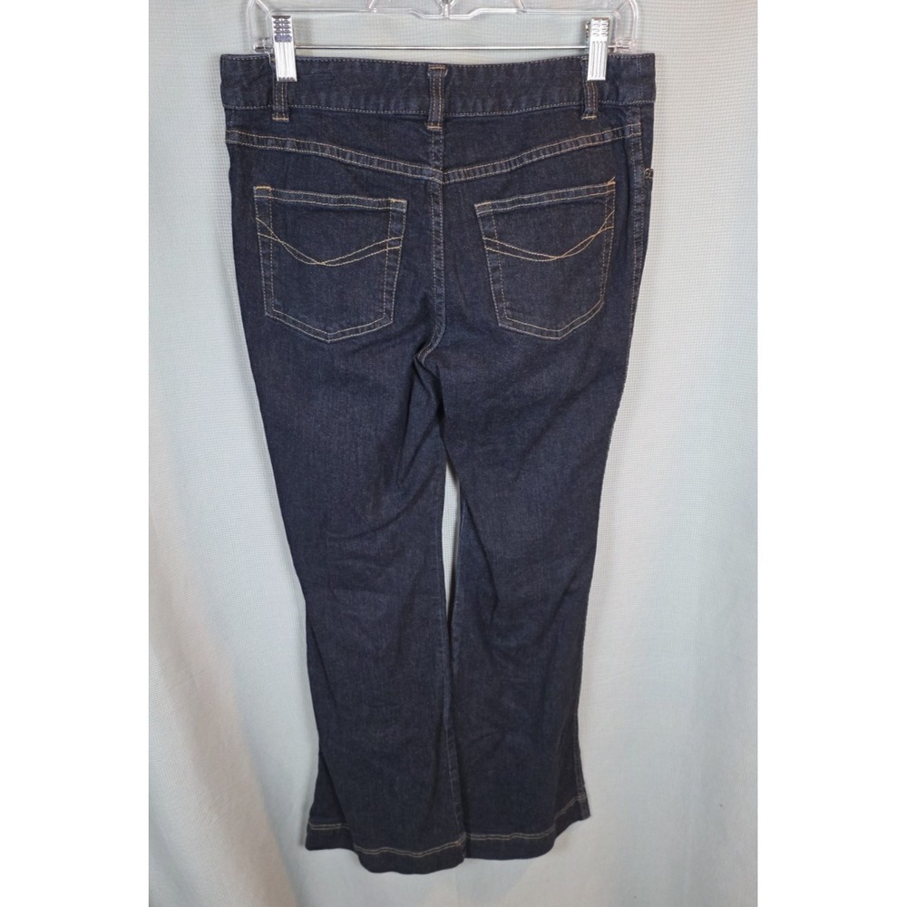 J. Jill Womens Size 6 Stretch Dark Denim Flare Leg Jeans‎ Measured 32x32 - Picture 2 of 6